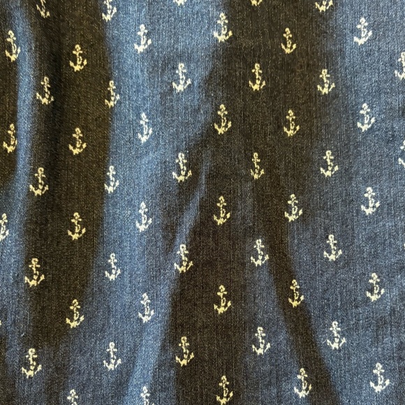 Alfred Dunner anchor print cuffed denim capris size 16 - Picture 3 of 5